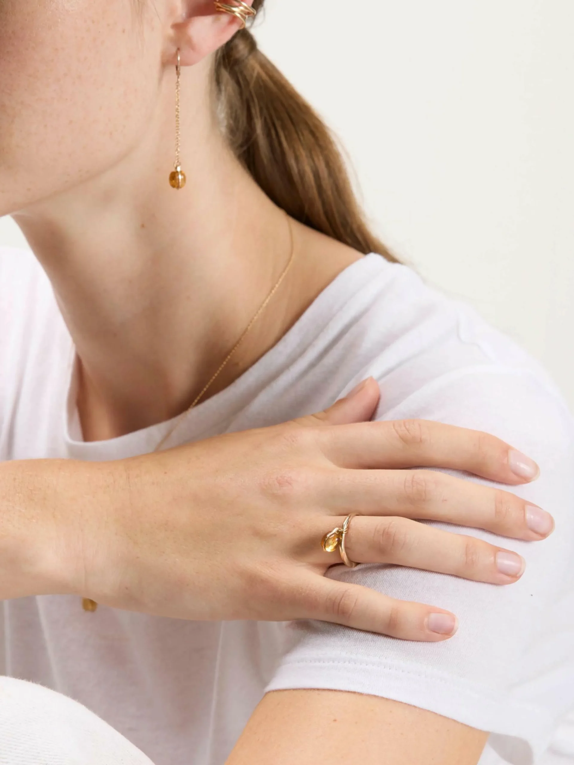 HELENA ROHNER Bague Drop Citrine