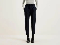 NICHOLSON & NICHOLSON Pantalon Sand Boyfriend En Laine
