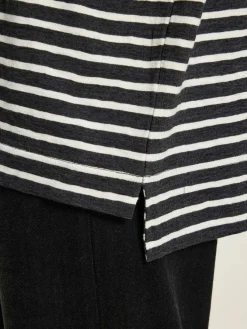 SARAHWEAR T-shirt Col Roulé Rayé Foggy