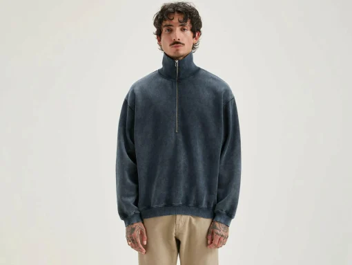 Sweatshirt Col Zippé Fabro